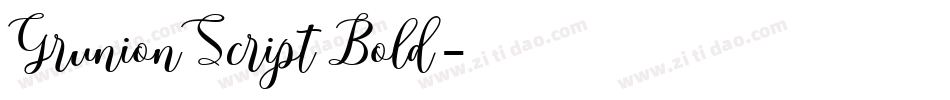 GrunionScript Bold字体转换